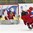 PREROV, CZECH REPUBLIC - JANUARY 13: Russia's Diana Farkhutdinova #1 makes the save while Svetlana Bobrova #8 looks on during semifinal round action against the U.S. at the 2017 IIHF Ice Hockey U18 Women's World Championship. (Photo by Steve Kingsman/HHOF-IIHF Images)
